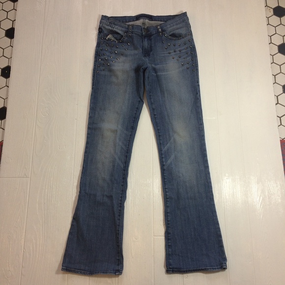 ROCK & REPUBLIC Kasandra Studded Bootcut Jeans 10M - Picture 2 of 8